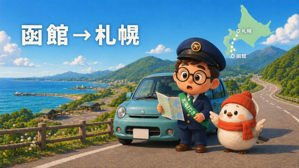 函館から札幌まで来るまで移動